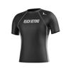 Quick-Drying Breathable Sun Protection Letter Short Sleeve T-Shirt Men Tops Black 3101-09-00M