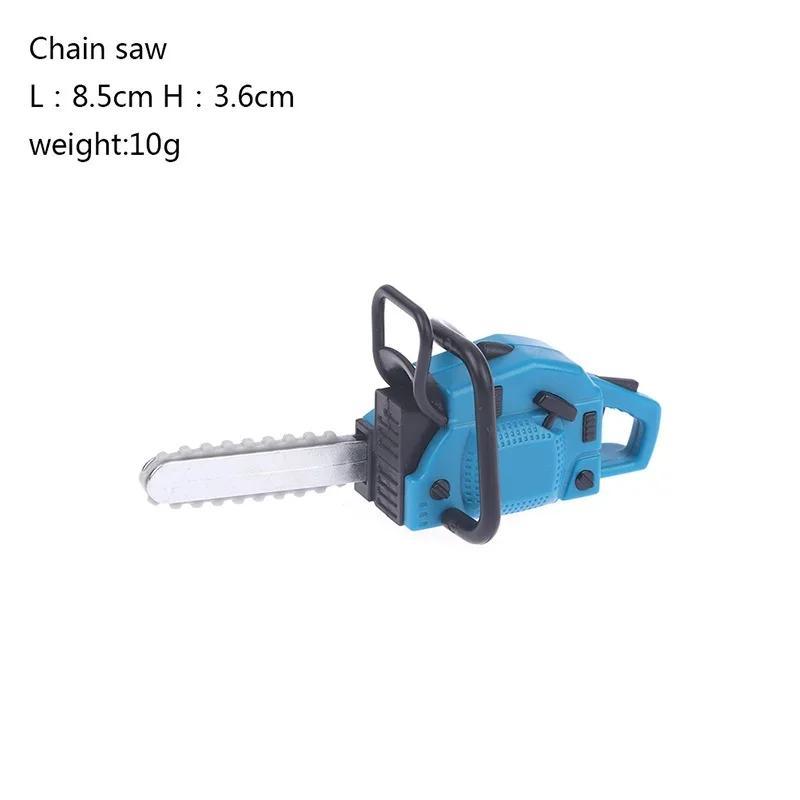 1PCS Simulation Repair Tool Saw 1:12 Dolls Houses Miniature Chain Lawn Mower Garden Decor Furniture Accessories