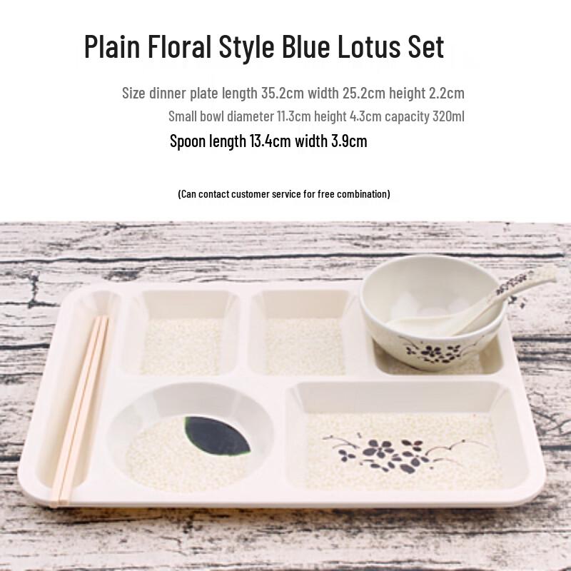 Commercial Melamine Divided Cafeteria Tray