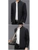 Men's Mid-Aged Spring/Autumn Stand Collar Thin Jacket - Wear-Resistant Trendy Outerwear
