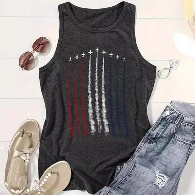 Summer Sleeveless Top T-shirt Round-neck Pullover Vest