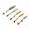 5Pcs Fly Spinning Propeller Metal Sequins Insect Soft Bait Micro Fishing Flies Fly Fishing Hook Trout Bass Fishing Lure Baits