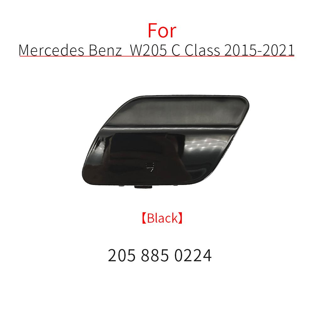 For Mercedes W205 Car Rear Bumper Tow Hook Cover Cap Black White For Benz C Class C180 C200 C220 C250 C300 2058850224 2015-