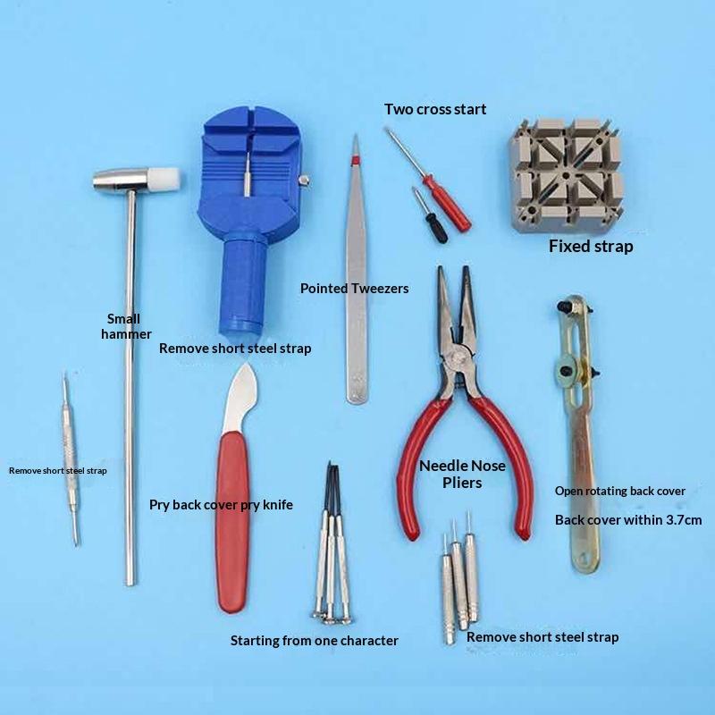 DIY Watch Repair Tool Kit for Enthusiasts Durable Case Opener Band Link Remover Screwdriver Spring Bar for Custom Adjustment