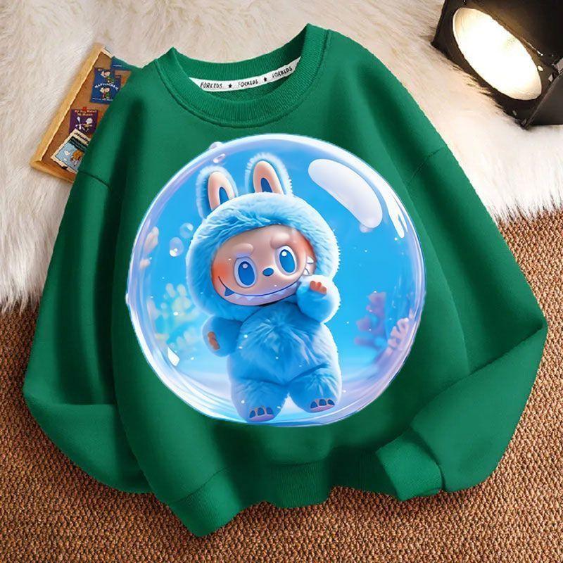 Children's Fashionable Casual Sweatshirts for Spring and Autumn, Long-sleeved Loose Sweatshirts for Boys and Girls