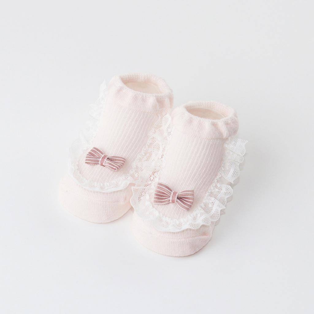 Spring/Summer Baby Lace Socks, Non-, Loose Cuffs, Comfortable Legs, Combed Cotton, Breathable Mesh, Newborn Girls' Socks