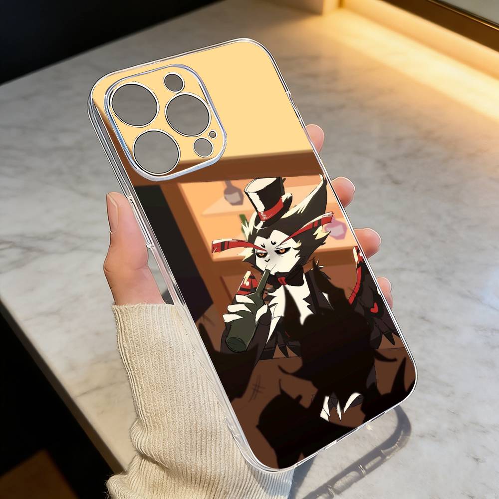 Hazbin Hotel Husk Handyhülle Für iPhone 17 16 15 14 13 12 11 Mini Pro Max Plus Transparente Hülle