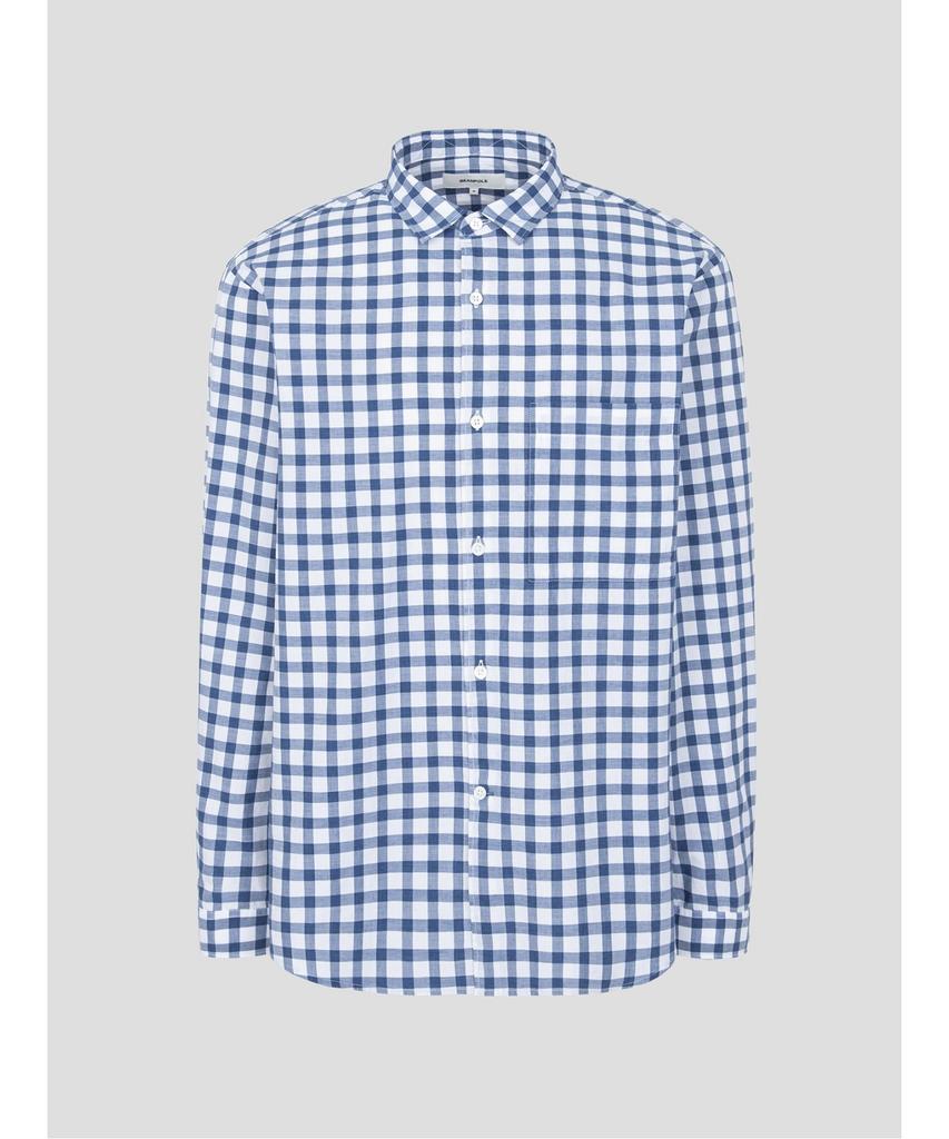 Binpolmen Melange Check Shirt Navy (Bc5164C31R)