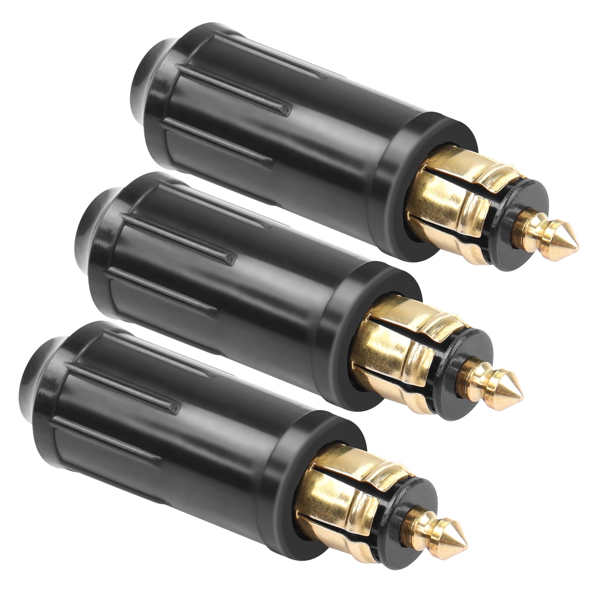 CERRXIAN 3PSC DIN Hella Male Plug European 12V DIN Cigarette