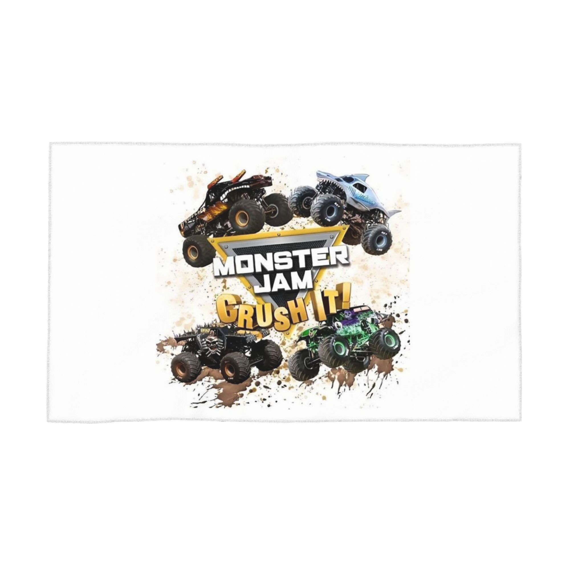 

Classic Monster Jam Truck Pattern Soft Face Towel Quick Dry Pool Bath Cotton Towels Absorbent Quick W40*H60(CM)