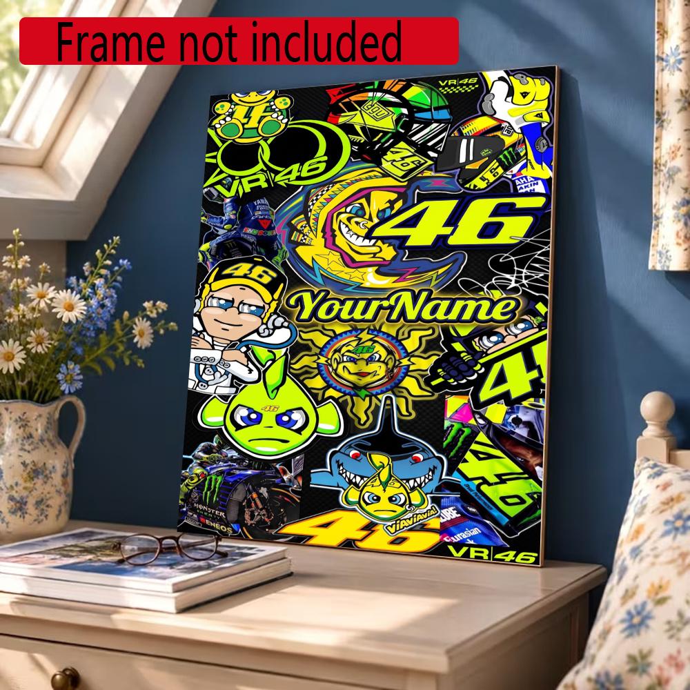 Doctor46 Personalized Name Round Diamond Painting Kit Diamond Embroidery Painting Rhinestones Mosaic Frameless Handwork Decoration Arts