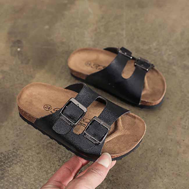 Dívčí Chlapecké Plážové Boty Dětské Ploché Kožené Boty Mokasíny Letní Dětské Boty Gladiátor Žabky