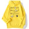 Women's Hoodie Musical Cats Music Note Printed Sweatshirt Long-sleeved Strecth Comfortable Hooded Women's Pullover