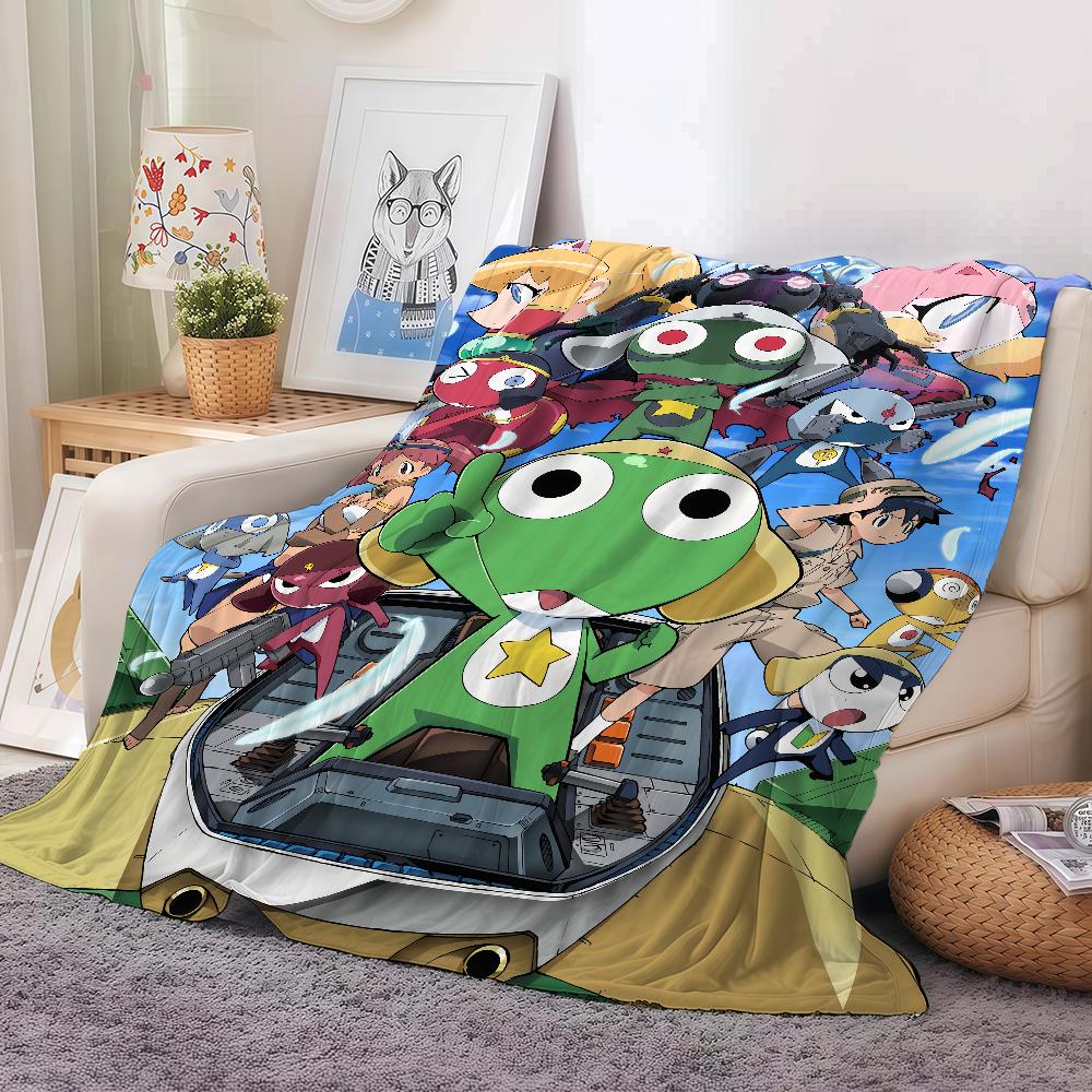 Anime K-Keroro G-Gunsou Blanket Warm Soft Suitable For Bedroom Sofa Bed Living Room Office Travel Camping Gifts