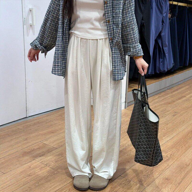 Plus Size Women s Spring Slimming Casual Wide-Leg Pants 2XL