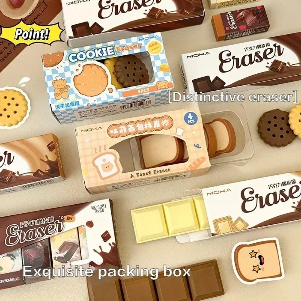 Gift Fun Snack Eraser Students Stationery Eraser Kawaii Chocolate Shape Eraser
