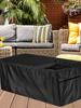 Waterproof Deck Box Cover Garden Storage Box Cover Outdoor Waterproof Black Dustproof Cover Durable Black Patio Storage Cover