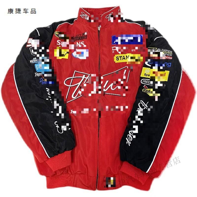 Herren Damen Retro Motorradjacke Baumwolle Gepolstert Winddicht Sportmantel Reiten Wandern Camping Outdoor