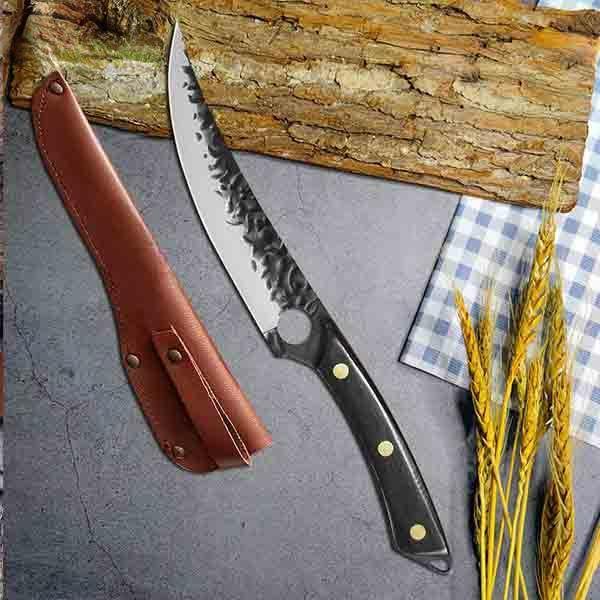Handmade Forged Stainless Steel Kitchen Knife Fish Sculpture Knives Boning Knife Cleaver