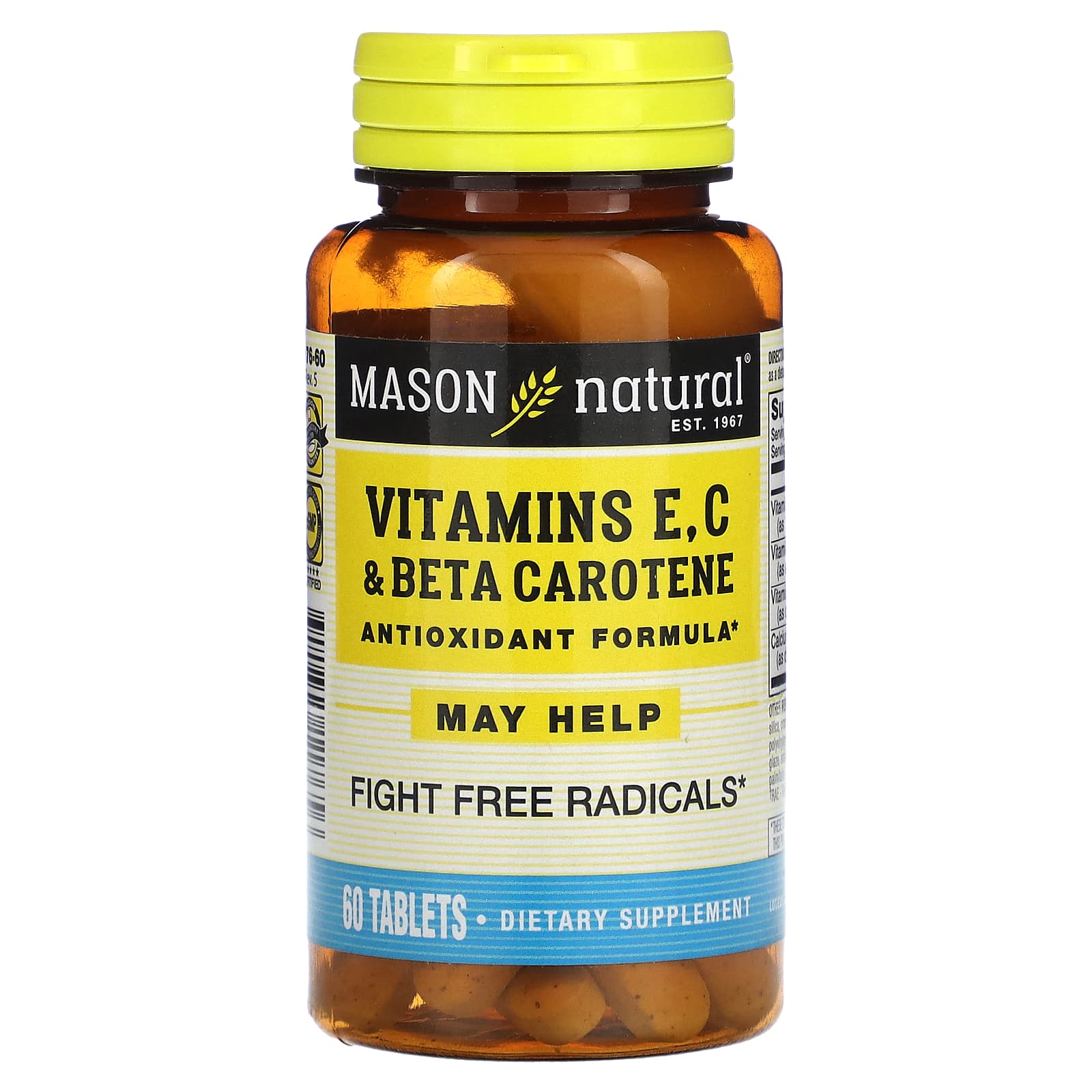 

Vitamin E, C and Beta-Carotene, 60 Tablets