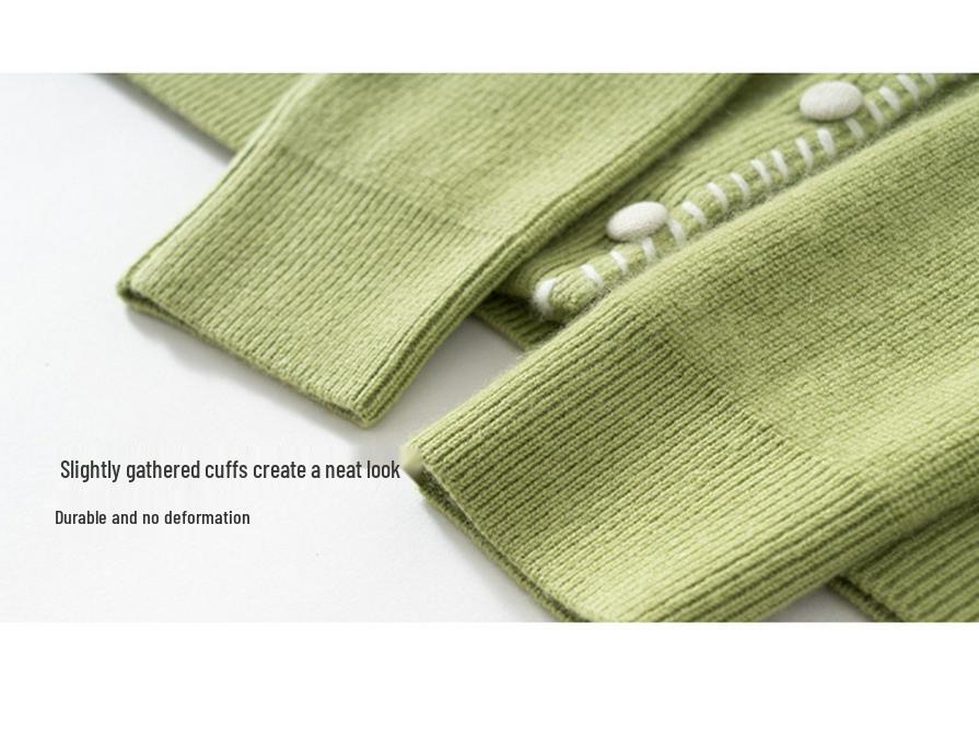 2024 Ejia Style Women's 100% Pure Cashmere Cardigan - Autumn/Winter Loose Knit Handmade Sweater Coat