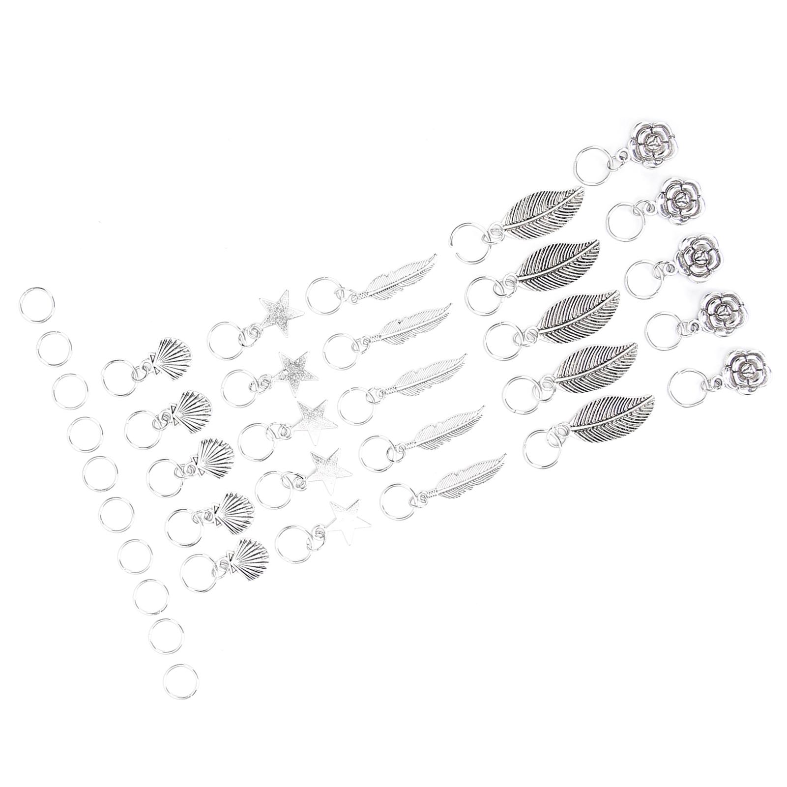 

Leaf Shell Star Pattern Dreadlocks Hair Rings Braiding Hair Rings Hair Decoration Accessory