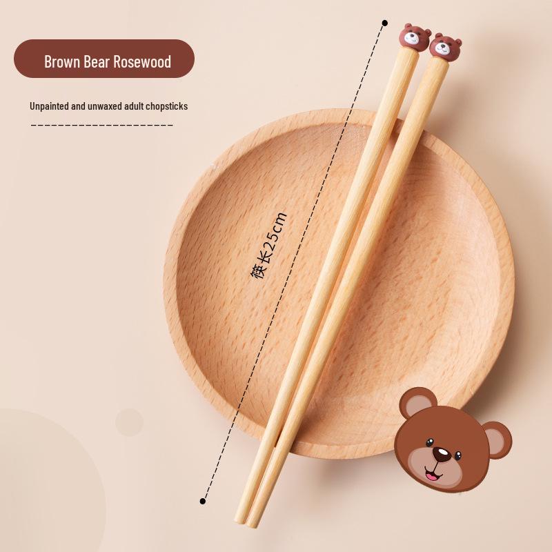Wooden Cartoon Animal Chopsticks for Kids Ages 3-6 - Perfect for Practice