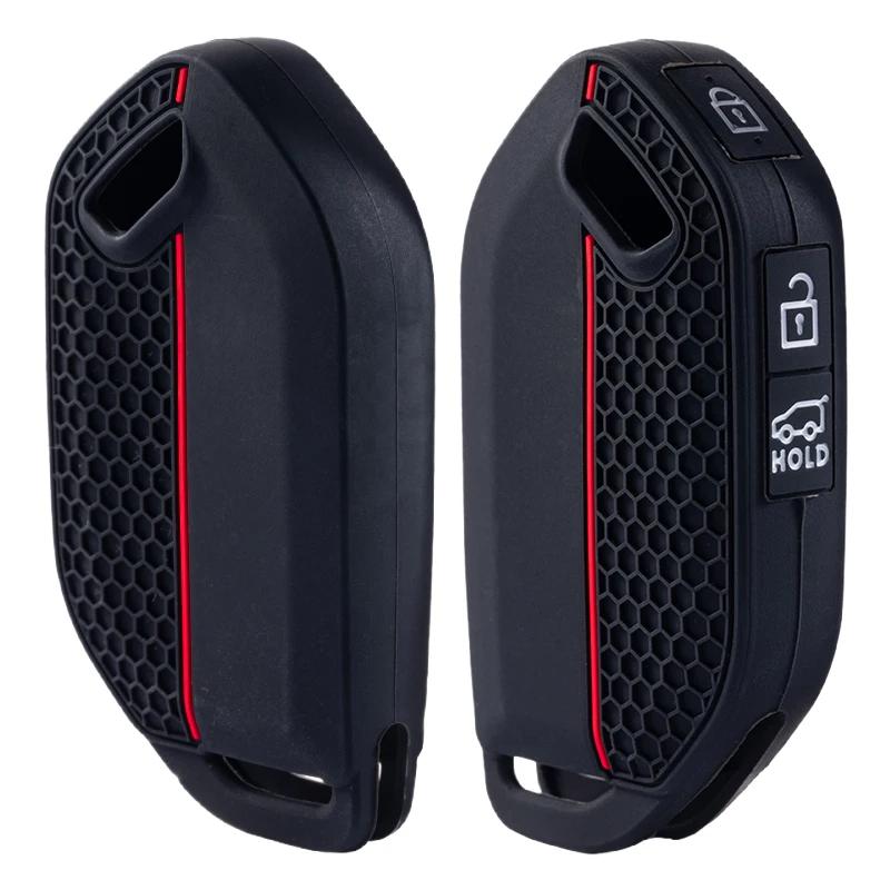 3/4/5 Buttons Silicone Car Key Case Cover Fob Holder For Kia Picanto Sorento Mq4 Carnival Ka4 Morning K5 Carens  Ev5 Ev9