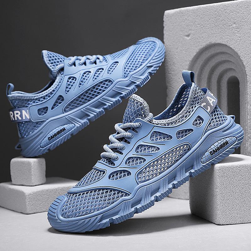 Men's spring and summer new mesh thin elastic band foot cover sports trend versatile shallow mouth casual men's shoes