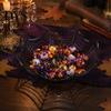Plastic Party Favor Holders 3 Pcs Halloween Spider Web Baskets, Cobweb Fruit Holder, Trick or Small Event Serving Dishes Treat Candy Bowl for Favors,