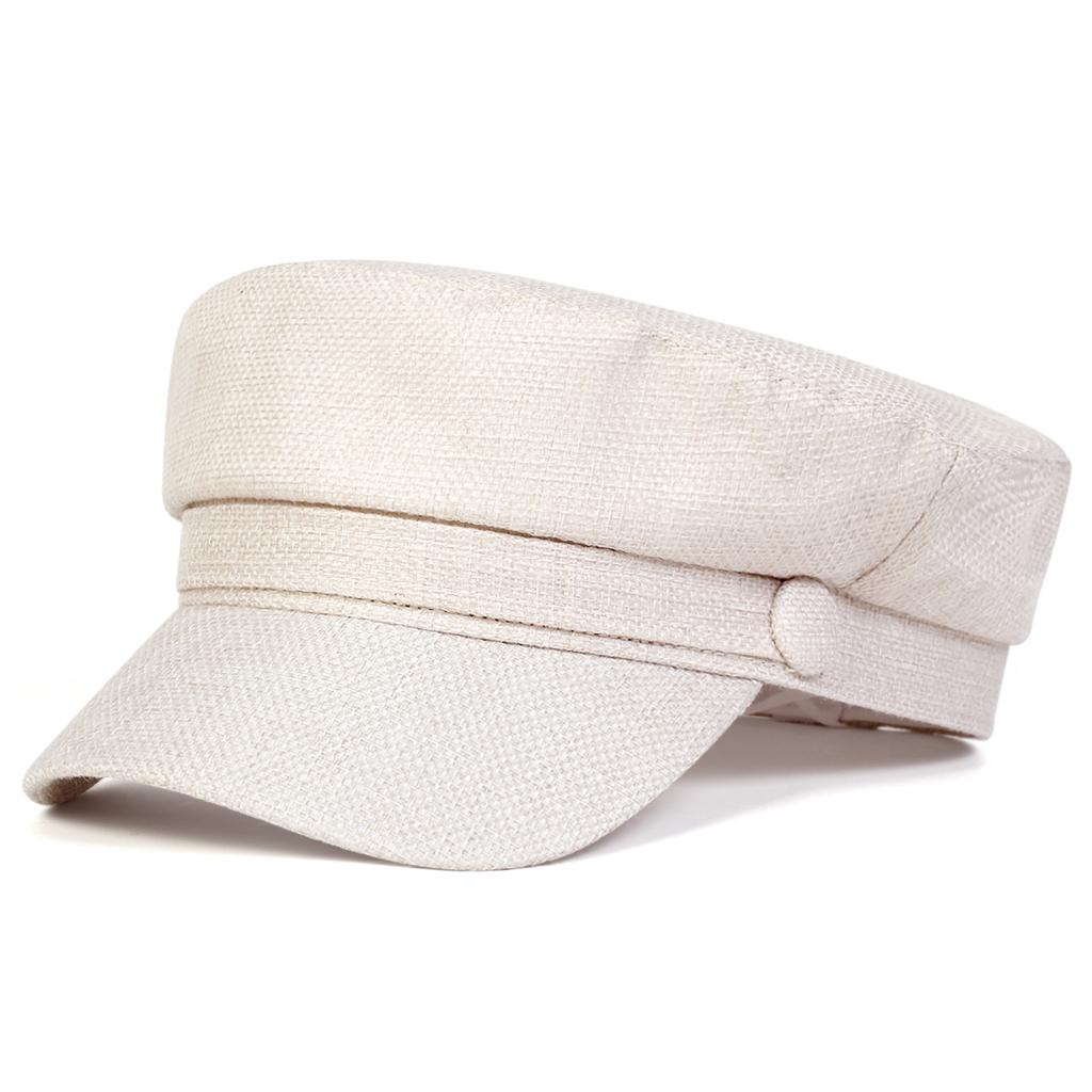 Unisex Unifarbene Militärhüte Modische Flachkappen für Damen Outdoor-Sport Kadetten Sonnenschutzhut