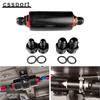 High Flow Inline Fuel Filter 100 Micron Cleanable 6AN 8AN 10AN Adapter Universal