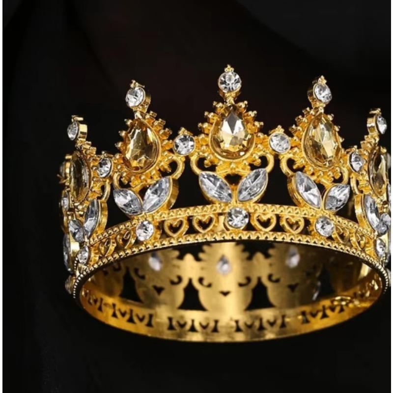 

Европейский стиль Барокко Круглая Корона Сплав Головной убор Корона на День рождения Головной убор для церемонии совершеннолетия Королева