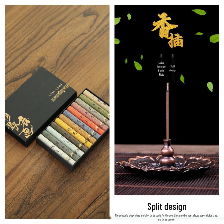 Xiangsi 12-Flavors Incense Stick Gift Set for Home Aromatherapy