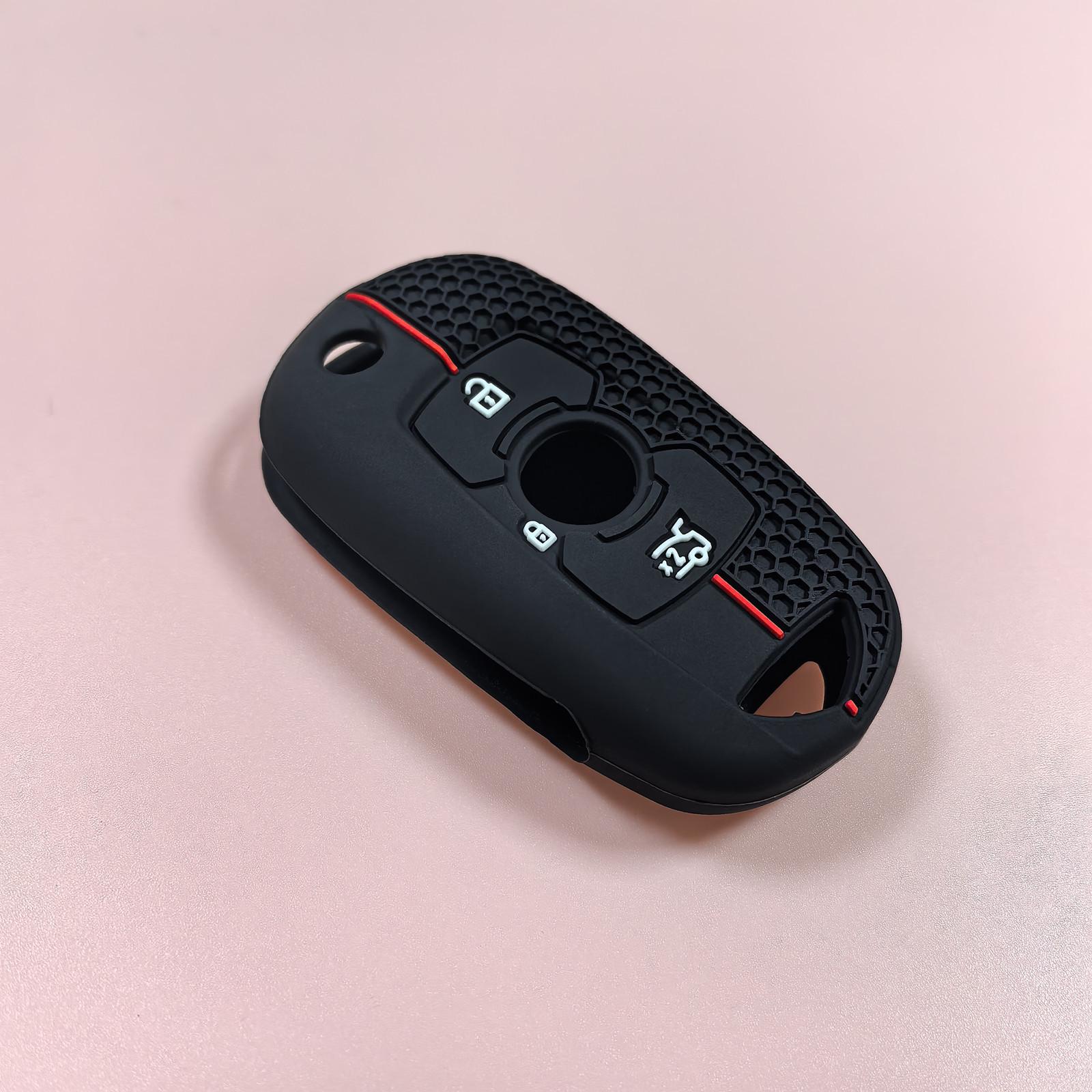 Buick Silicone Key Covers: Compatible with Excelle, Regal, LaCrosse, Encore, GL8, GL6 - Honeycomb Design. Default Bulk