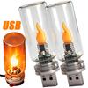 1PC Car Ambient Lamp Night Light for Holiday Home Auto Decoration Car Interior Decoration Light 5V USB Led Flash Candles Light Bulb