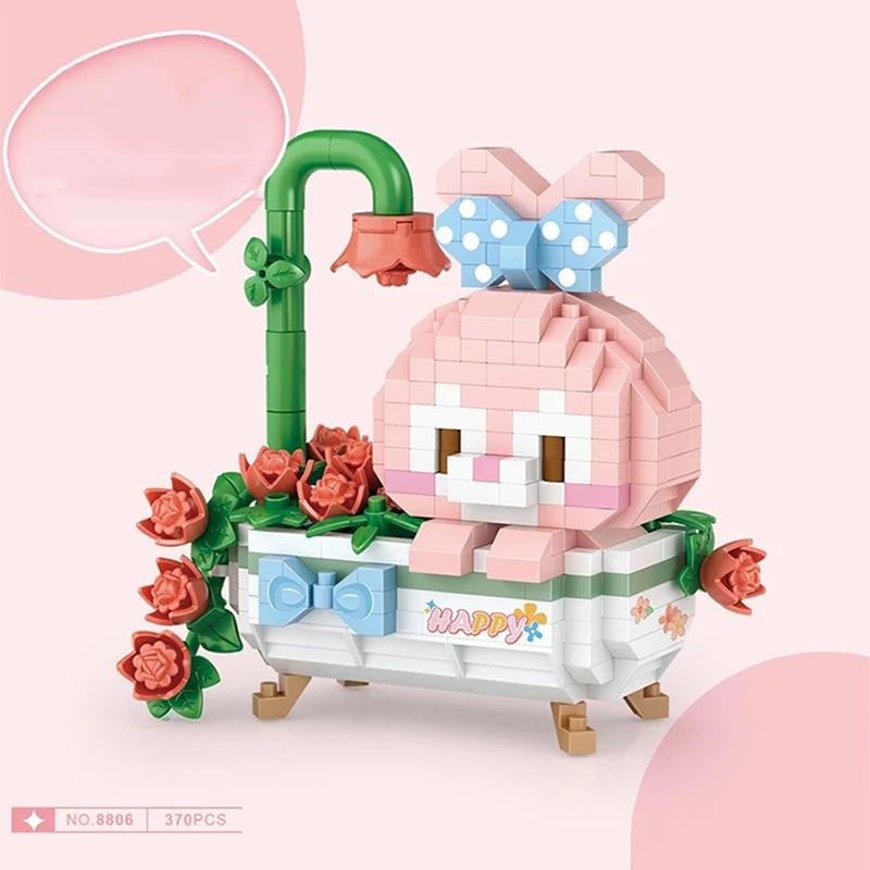 Cute Animal Rabbit Mini Building Blocks DIY Bear Model Mini Construction Bricks Toys Home Decor Holiday Gifts for Kids