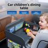 PU Leather Kids Lap Tray – Multi-Compartment Travel Desk for Car Seat, Holds Tablet, Cup, Snacks, Airplane & Road Trip Essential