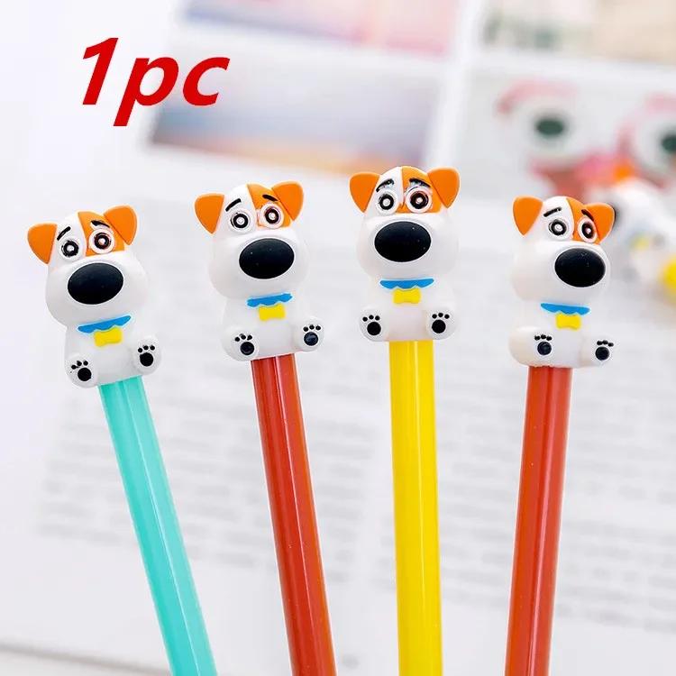 

Lovely Gentleman Dog Gel Pen Ink Pen Promotional Gift Stationery School & Office Supply Random Color black