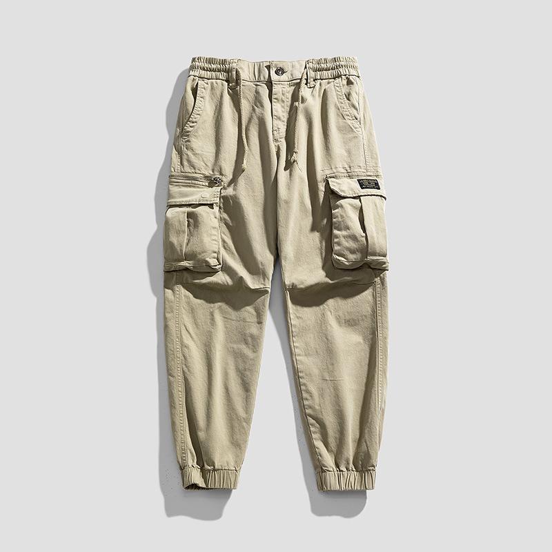 Men's Toe-tied Overalls Loose Casual Outer Wear Trousers High-end Blue Tide Brand Outdoor Pants Men's Clothing