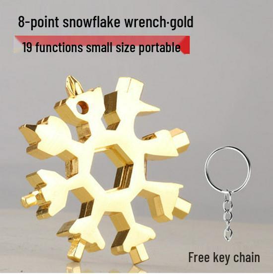 18-in-1 Stainless Steel Snowflake Wrench: Multifunctional Hex Torx Universal Tool Set