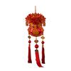 Lunar Year Celebration Accessory Red Flannel Pendant Traditional Luck Bag for Home Office Ceiling Decoration Chinese Festival