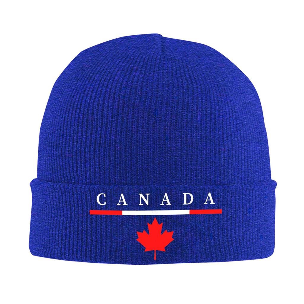 Canada Pride Canadian Flag Maple Knitted Hat for Women Unisex Skullies Beanies Winter Hats  Warm Cap