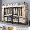 No-Assembly Wardrobe with Drawers: Foldable and Durable for Bedroom or Rental Room