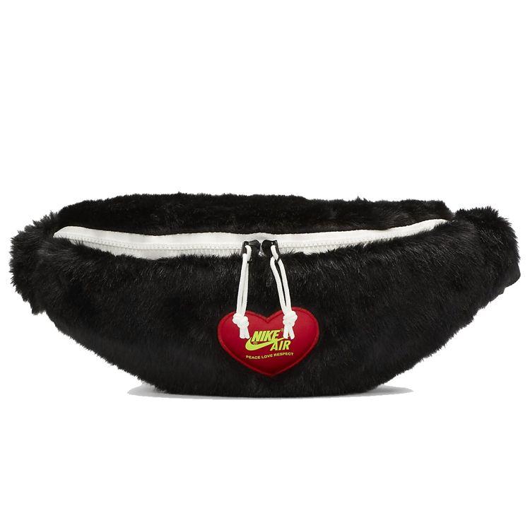 

Nike X Olivia Kim Heritage Collaboration Heritage Red Heart Pattern Polyester Waist Bag Regular Unisex Waist Bag Black CT7959-010 Black
