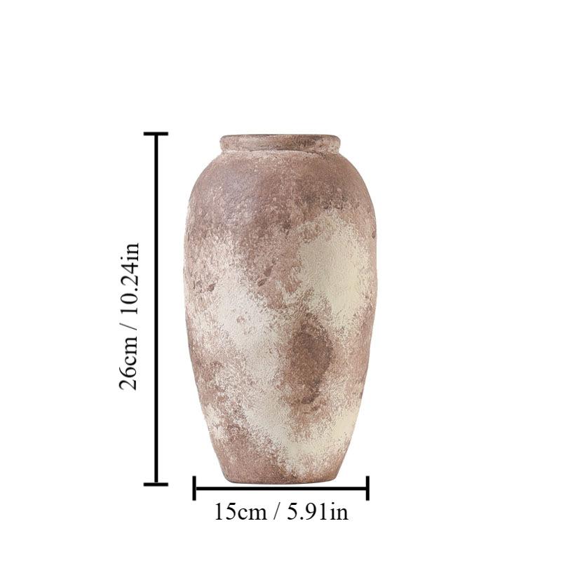 Keramikvase Retro Tonkrug Grobkeramik Blumenvase Keramikhandwerk Blumentopf Heimdeko Zubehör