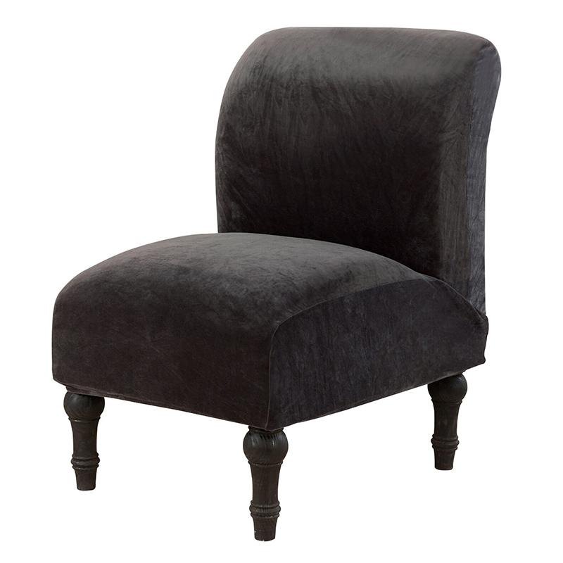 1Pc Solid Color Fashion Armless Accent Chair Cover DIY Polyester Fiber Stretch Slipcovers Protector Velvet Single Sofa covers