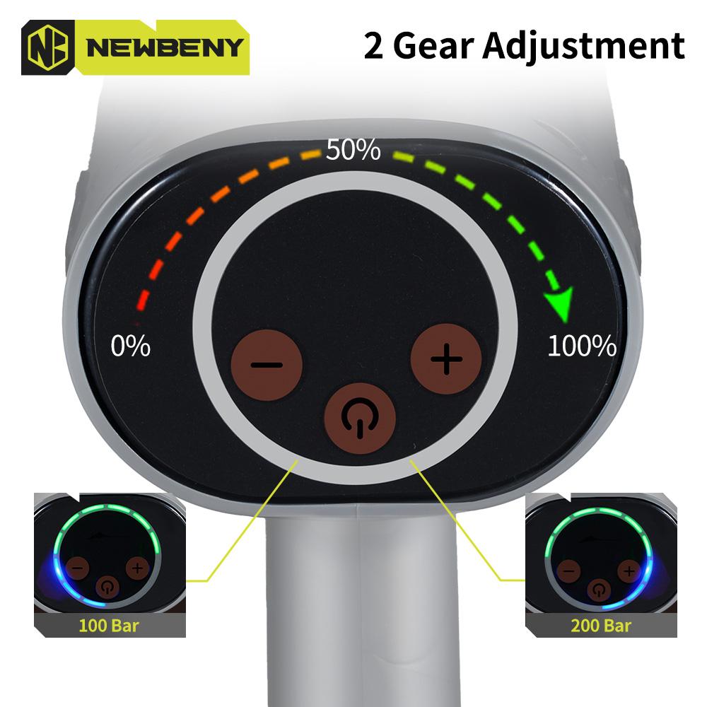 NEWBENY 200Bar 6 IN 1 Brushless Electric Car Washer Cordless Efficient Garden Cleaning Power Tools For  18V-21V Battery