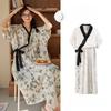 Cloud Cotton Short Sleeve Sleep Dress With Chest Padding For Comfortable Home Wear