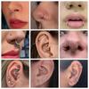G23 Titan Zirkon Nasenring 6/8/10/12mm Septum Klapp-Clicker Hoop Lippe Ohr Helix Tragus Piercing Zirkon
